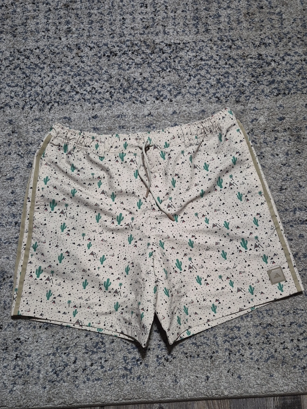 adidas Cream Drawstring Women’s Cactus Print Shorts